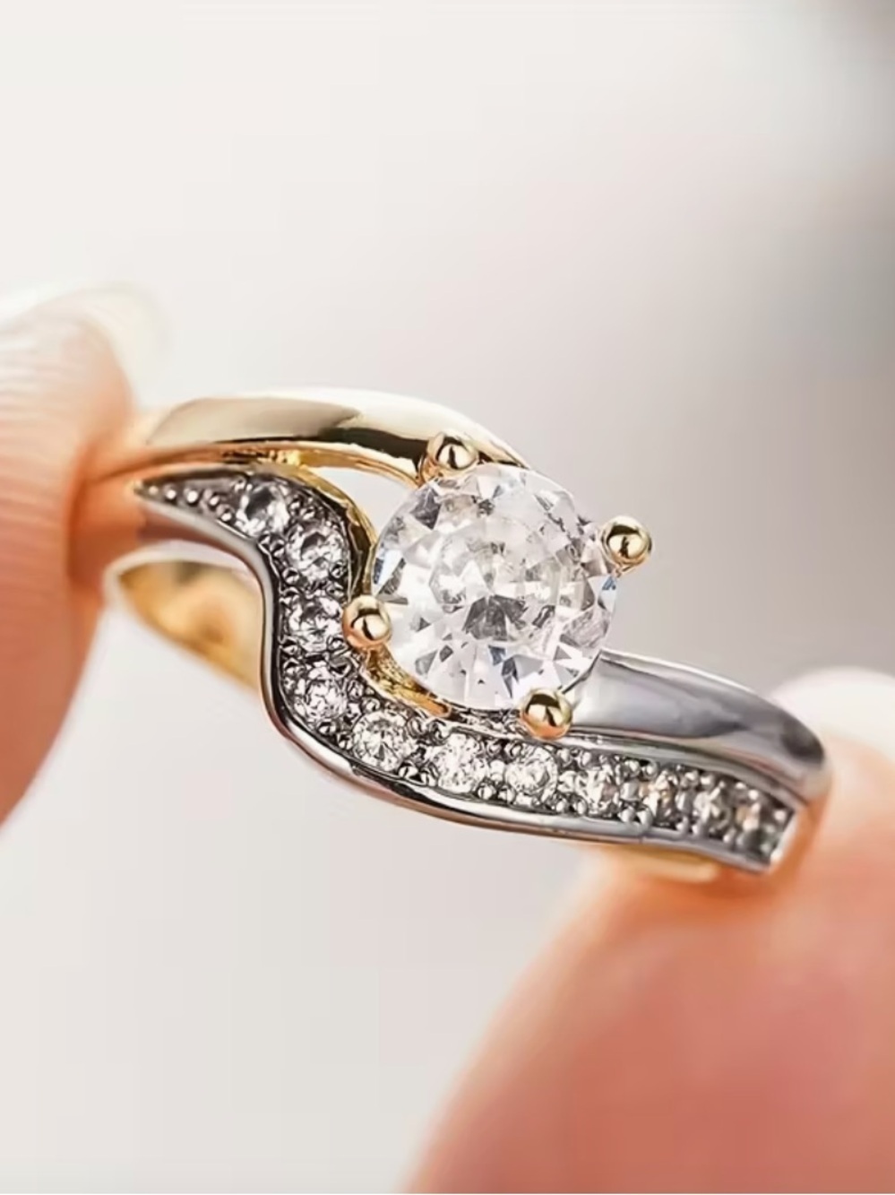 Shiny Zirconia Two Tone Ting.